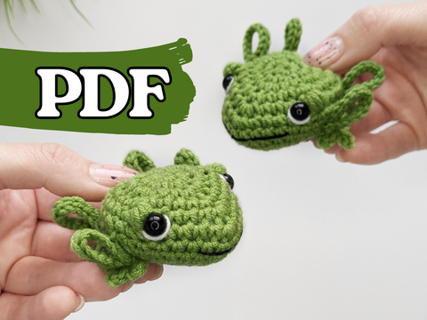 Crochet frog pattern, amigurumi frog mini crochet animal pattern