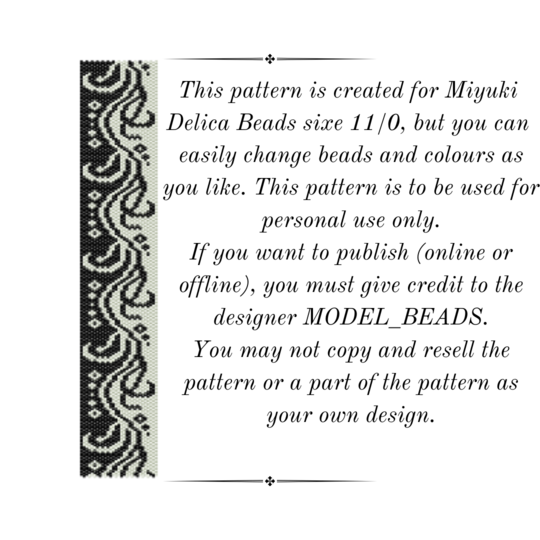 Shadow Stripe Peyote Stitch Bracelet