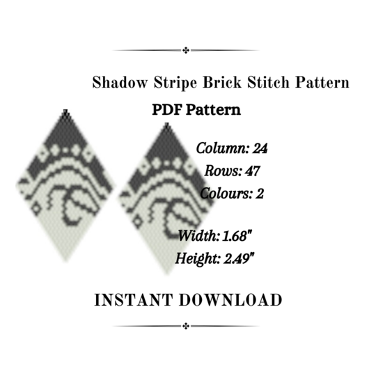 Shadow Stripe Peyote Stitch Bracelet