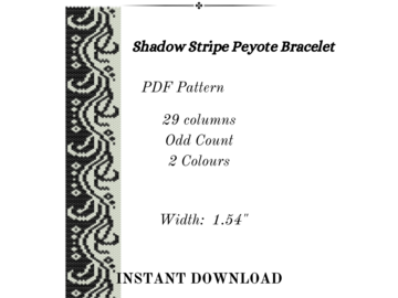 Shadow Stripe Peyote Stitch Bracelet