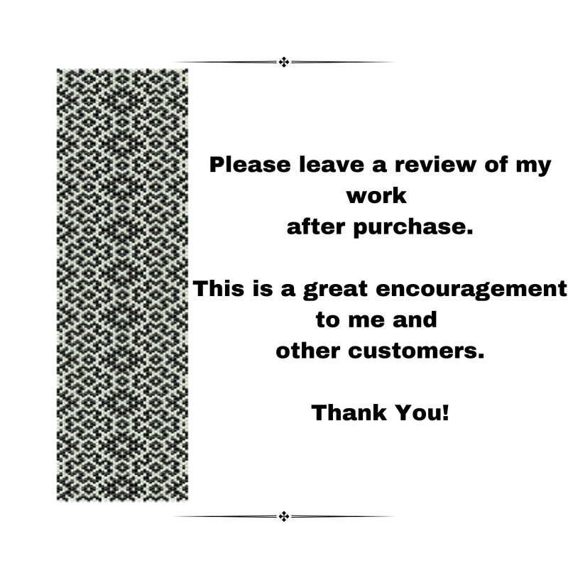 Monochrome Maze Peyote Stitch Bracelet - Image 3