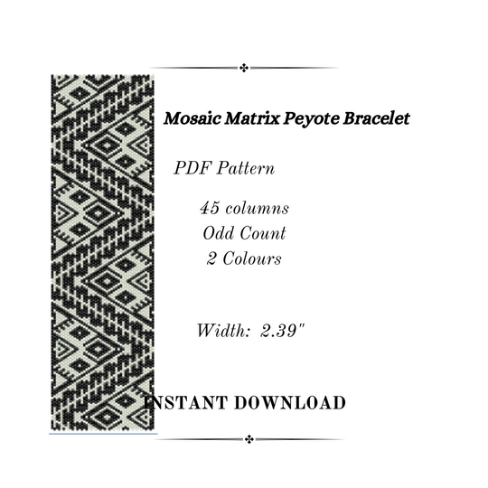 Mosaic Matrix Peyote Stitch Bracelet