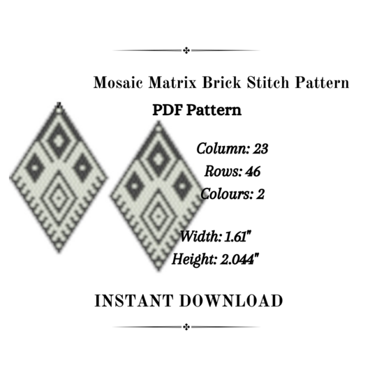 Mosaic Matrix Peyote Stitch Bracelet