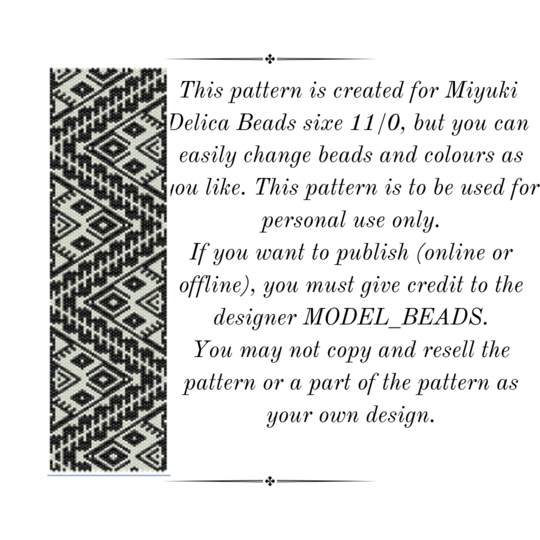 Mosaic Matrix Peyote Stitch Bracelet