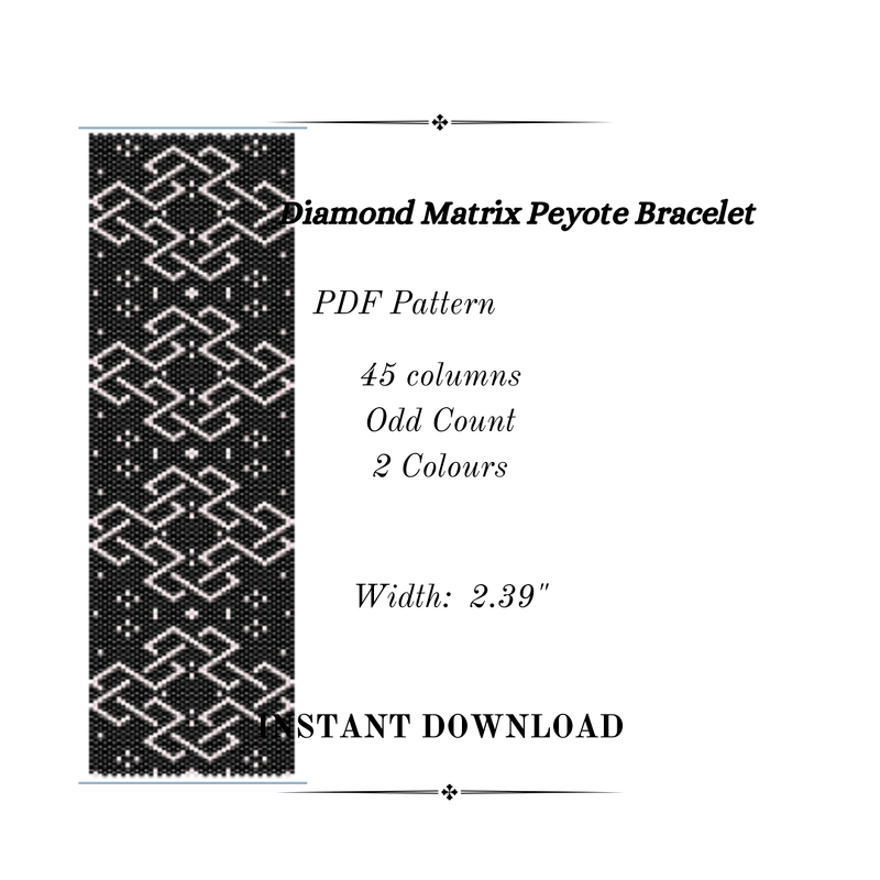 Diamond Matrix Peyote Stitch Bracelet