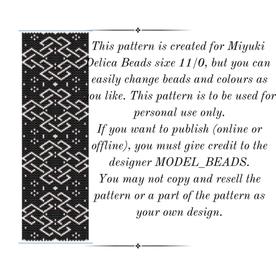 Diamond Matrix Peyote Stitch Bracelet