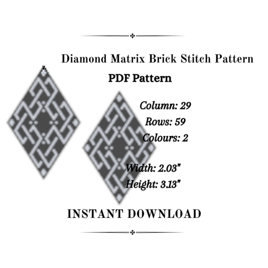 Diamond Matrix Peyote Stitch Bracelet