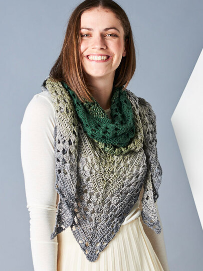 TUCH AB HALSMITTE – GRÜN TRIFFT GRAU