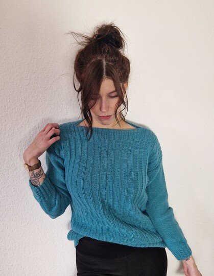 237 Strickanleitung Pullover Karoline