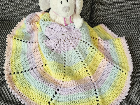 Babydecke "Zuckerwatte" Häkelanleitung