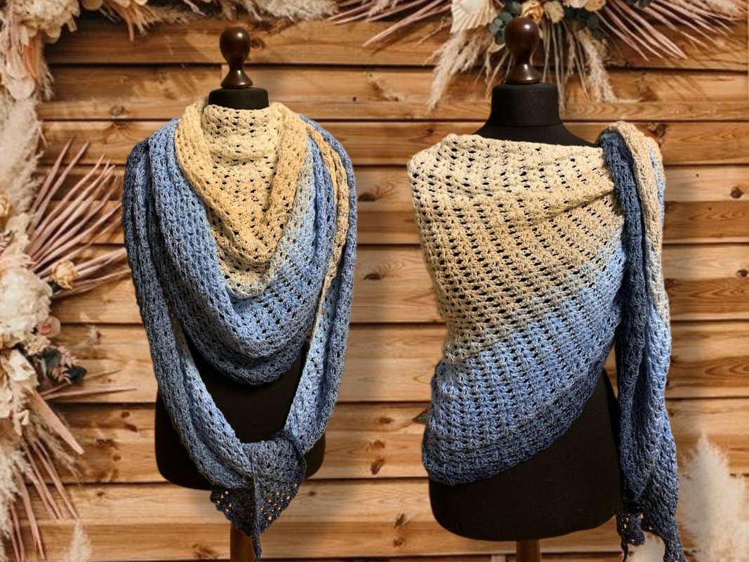 Strandperle-Anleitung für ein Häkeltuch/Pareo - Bild 5