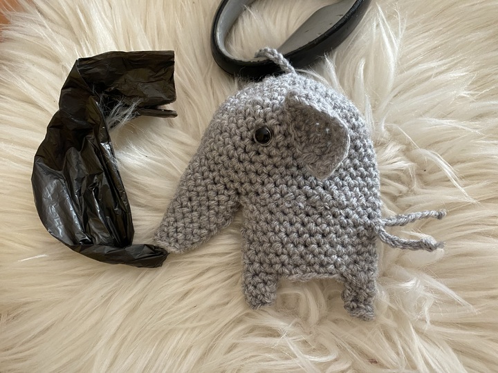 Häkelanleitung Kotbeutel Tasche Elefant