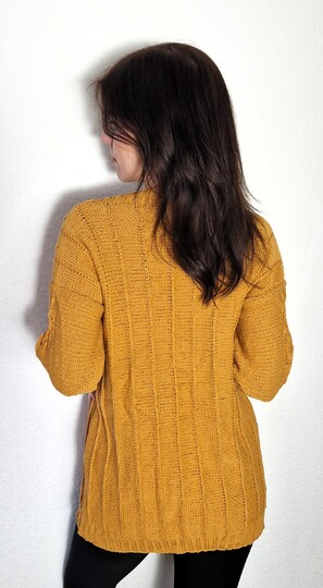 238 Strickanleitung Strickjacke Cardigan Curry