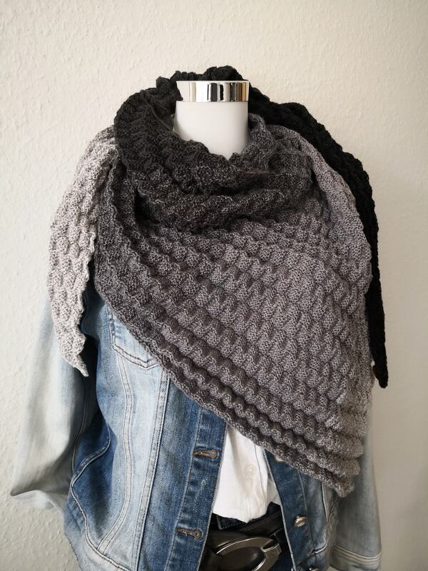 Olonga - gestricktes Tuch, Schal oder Loop - PDF Anleitung - Bild 15