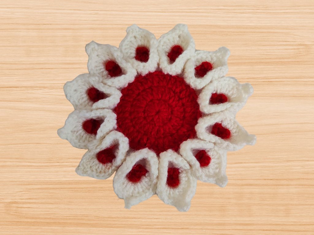 Häkelanleitung für Blumen-Untersetzer - Bild 4