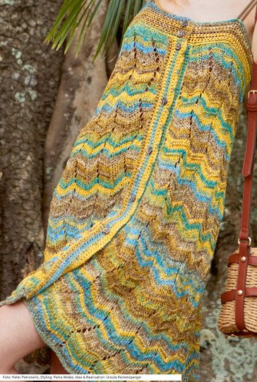 Gestricktes Trägerkleid im Farbverlauf