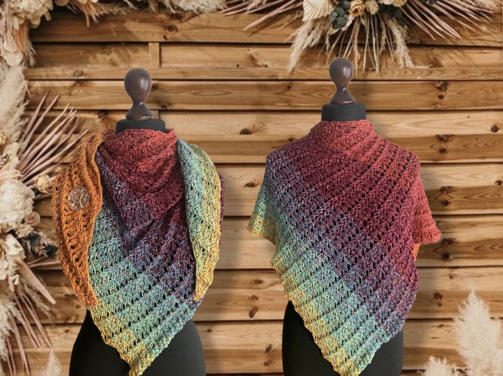 Infinity Colour-Häkelanleitung für ein asymmetrisches Wendetuch