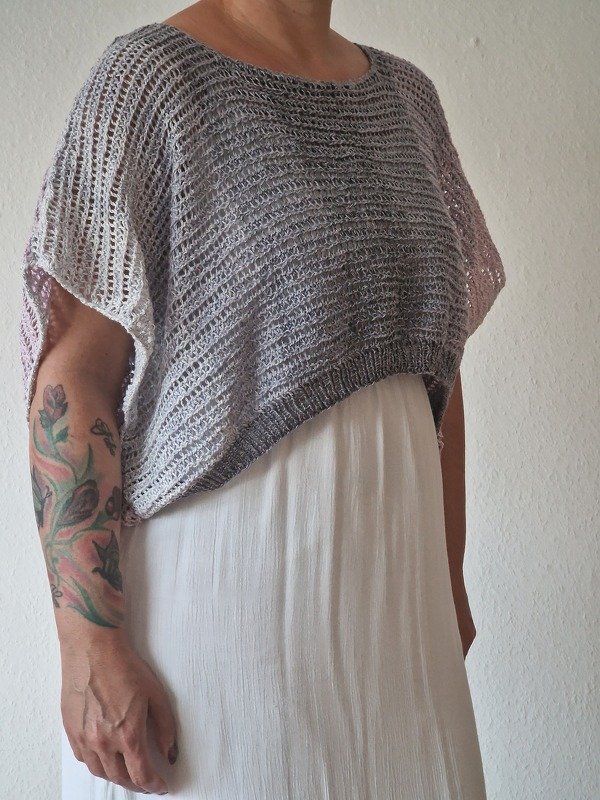 Strickanleitung für das oversize Crop-Shirt "Sommerbrise" - Bild 4