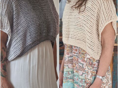 Strickanleitung für das oversize Crop-Shirt "Sommerbrise"