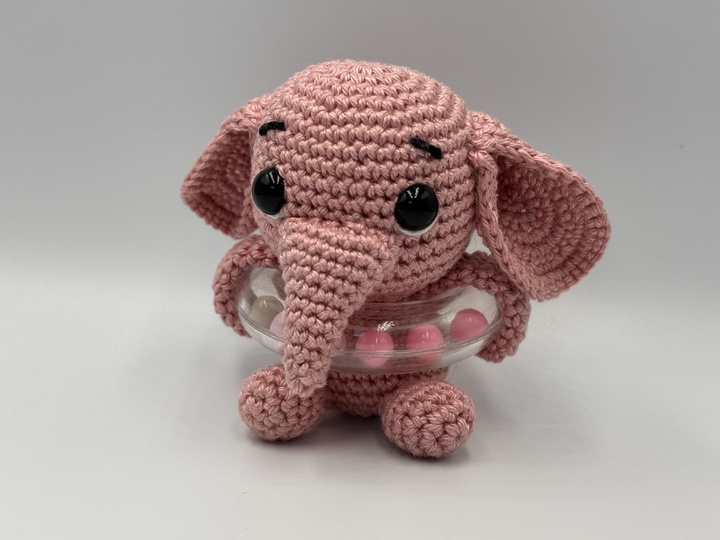 Häkelanleitung - lustige Baby-Rassel (Elefant)