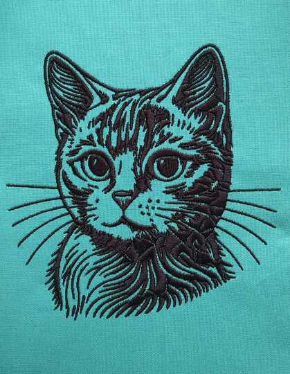 Stickdatei - Katzen Kopf - Katze - 2 Größen
