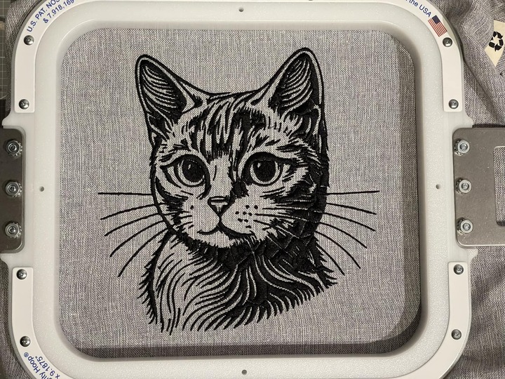 Stickdatei - Katzen Kopf - Katze - 2 Größen