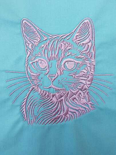 Stickdatei - Katzen Kopf - Katze - 2 Größen