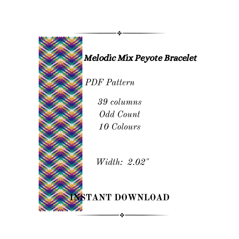 Melodic Mix Peyote Stitch Bracelet