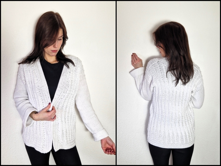 240 Häkelanleitung Cardigan Häkeljacke Charlotta