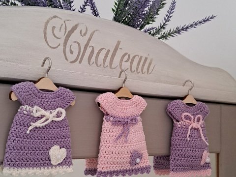 Duft-Kleidchen oder Kleid für Mode-Puppen - Häkelanleitung PDF