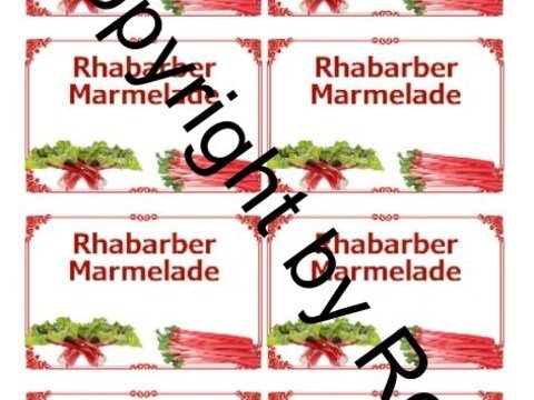 Etiketten für Eingemachtes  - Rhabarber Marmelade + Rezept
