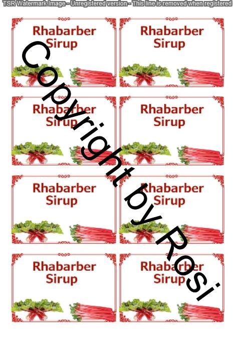 Etiketten für Eingemachtes  - Sirup + Rezept