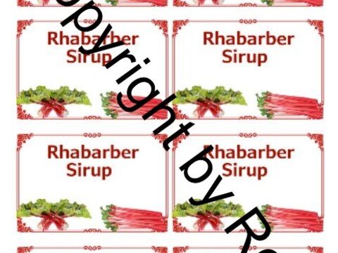 Etiketten für Eingemachtes  - Sirup + Rezept