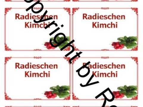 Einmachetiketten - Radieschen Kimchi + Rezept