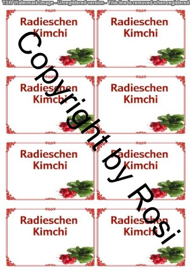 Einmachetiketten - Radieschen Kimchi + Rezept