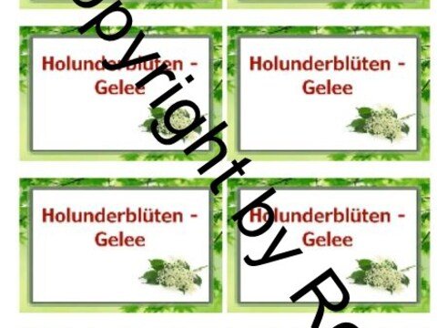 Etiketten für Eingemachtes - Holundergelee + Rezept