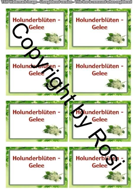 Etiketten für Eingemachtes - Holundergelee + Rezept - Bild 2