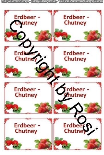 Etiketten für Eingemachtes - Erdbeer Chutney + Rezept