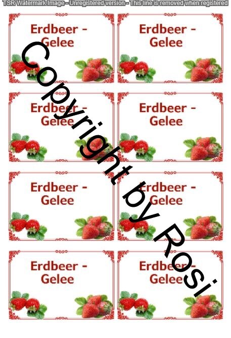 Etiketten für Eingemachtes - Erdbeer Gelee + Rezept