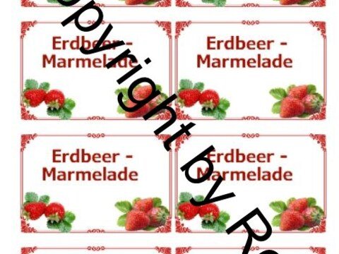 Etiketten für Eingemachtes - Erdbeer Marmelade + Rezept