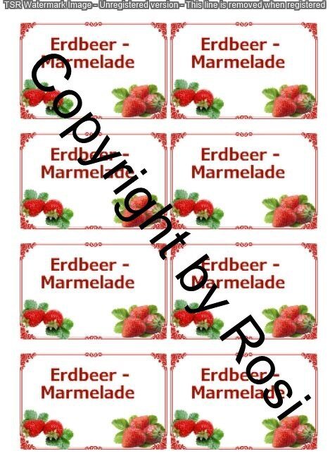 Etiketten für Eingemachtes - Erdbeer Marmelade + Rezept