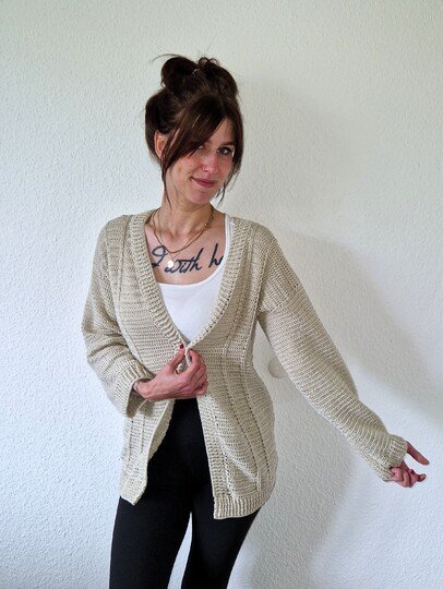 241 Häkelanleitung Cardigan Häkeljacke Steffi