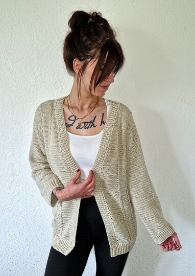 241 Häkelanleitung Cardigan Häkeljacke Steffi