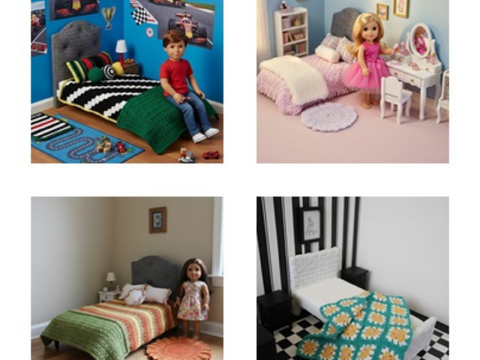 18" Doll Bed and Blanket Sets