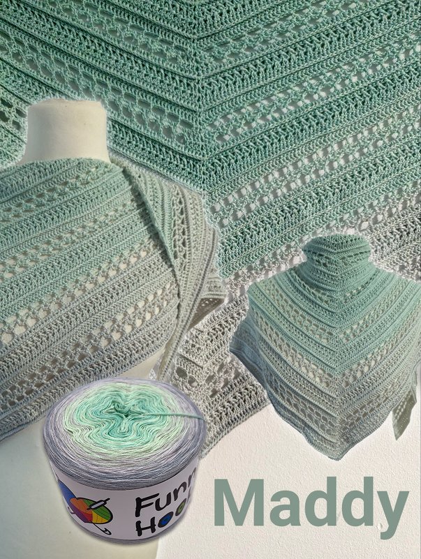 Maddy - Triangle Shawl for relaxed crocheting