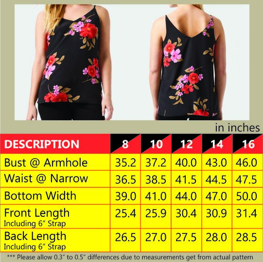 Women’s Camisole PDF Sewing Pattern | Cami Summer Dresses | Sundress Sew