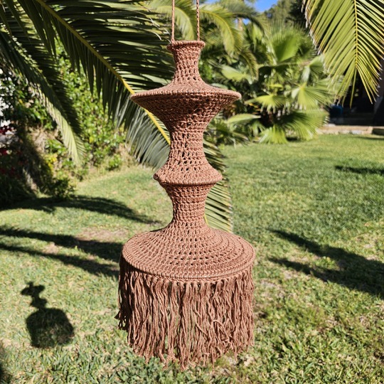 Fisherman´s lamp crochet pattern (us/uk terms) CHICA, lantern, lampion