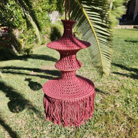 Fisherman´s lamp crochet pattern (us/uk terms) CHICA, lantern, lampion