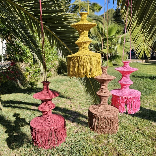 Fisherman´s lamp crochet pattern (us/uk terms) CHICA, lantern, lampion