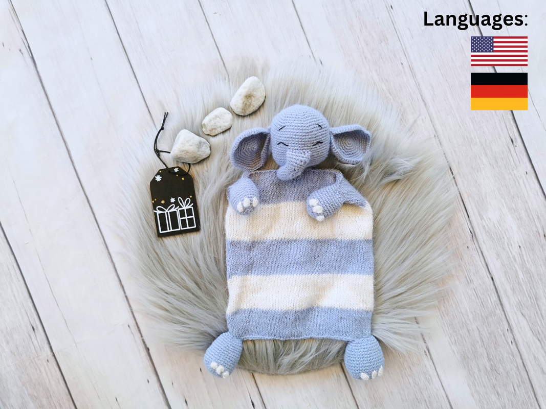 Crochet pattern PDF knitting Elephant amigurumi pattern toy handmade